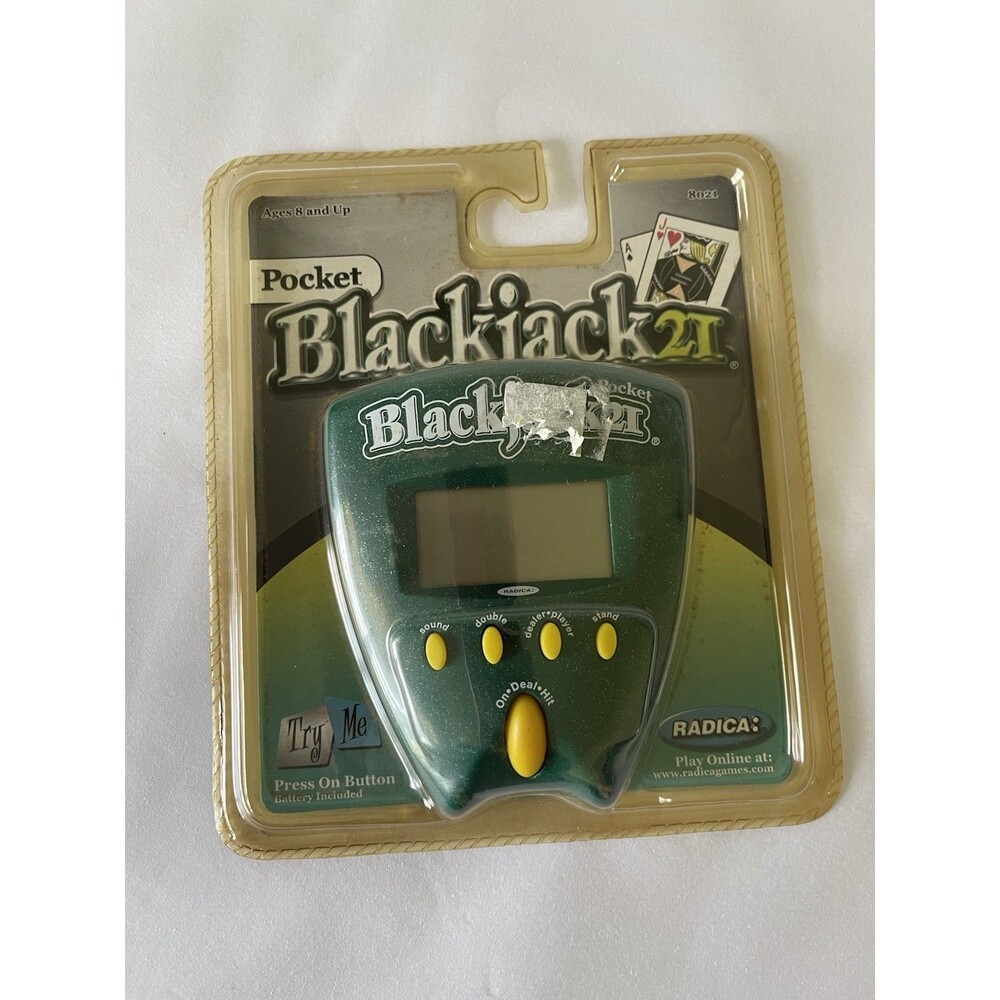 New Sealed 2002 Radica Pocket Blackjack 21 Handheld Electronic Game - Model 8021